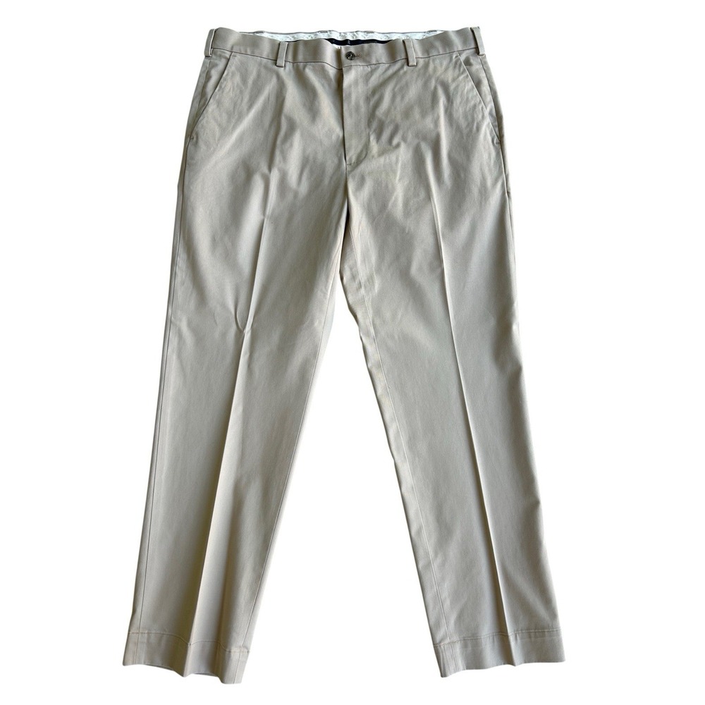 38 X 30 BROOKS BROTHERS Chino Khaki Pants Mens Slacks Stretch Clark Fit